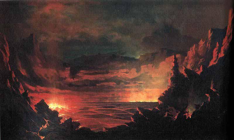 Jules Tavernier Kilauea Caldera, oil painting picture